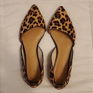 J.Crew Factory Zoe Leopard Calf Hair D'Orday Flats